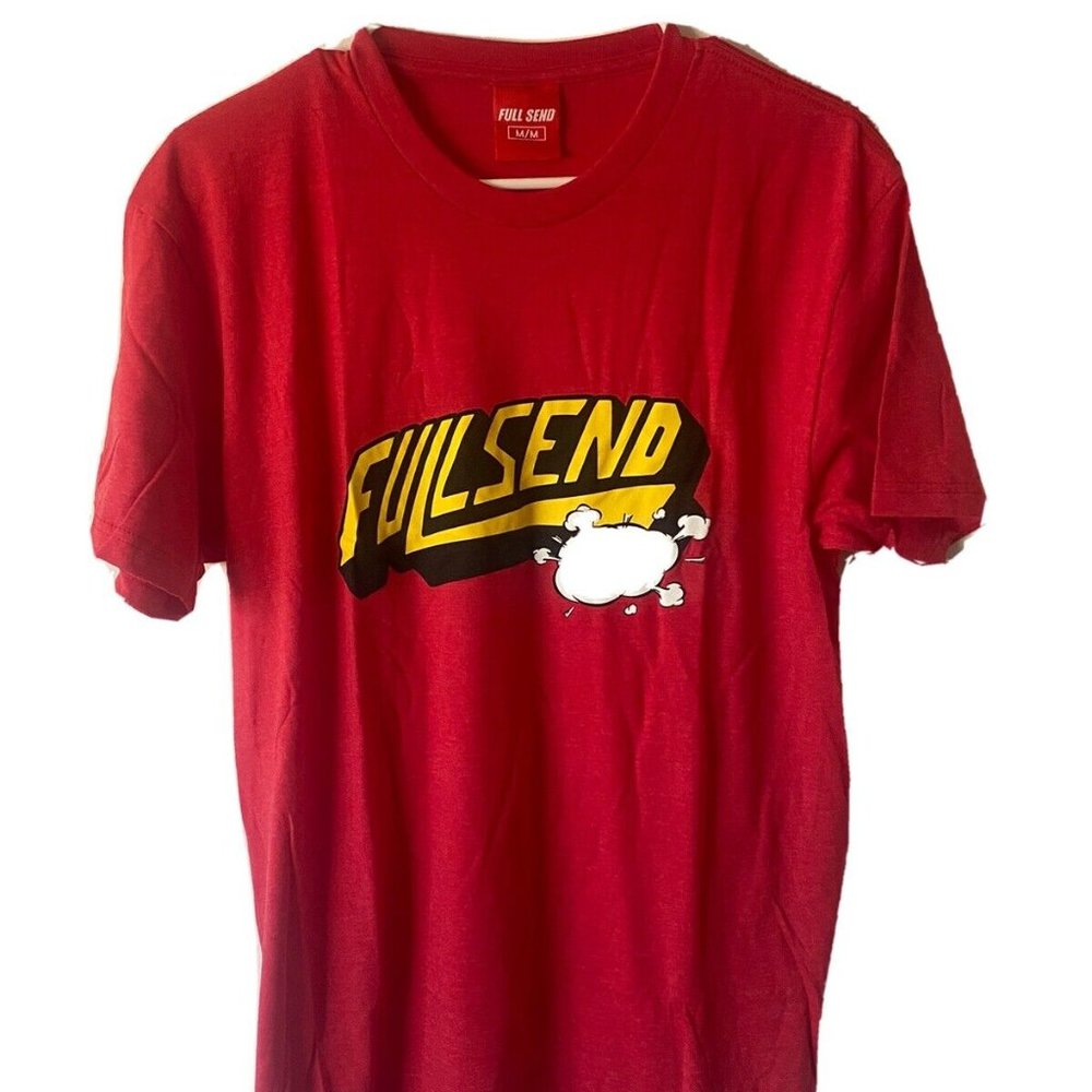*EXCLUSIVE red FULL SEND Comic Themed T-shirt (Medium)